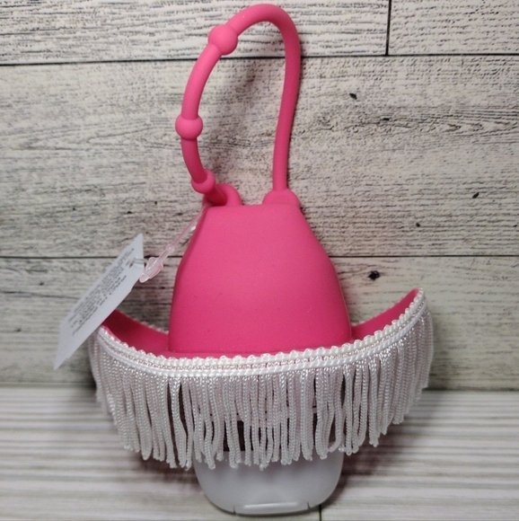 Bath & Body Works Pink Cowgirl Hat Pocketbac Sanitizer Holder NWT - Picture 2 of 6